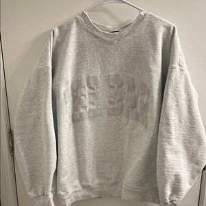 The Bar Light Gray Crewneck Sweater